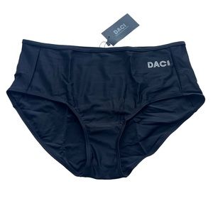 DACI Women’s X-Large Black High - Waisted Hipster Swimwear Bikini Bottoms Briefs